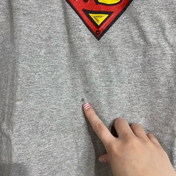 Superman Gray T-Shirt medium - Picture 2 of 4